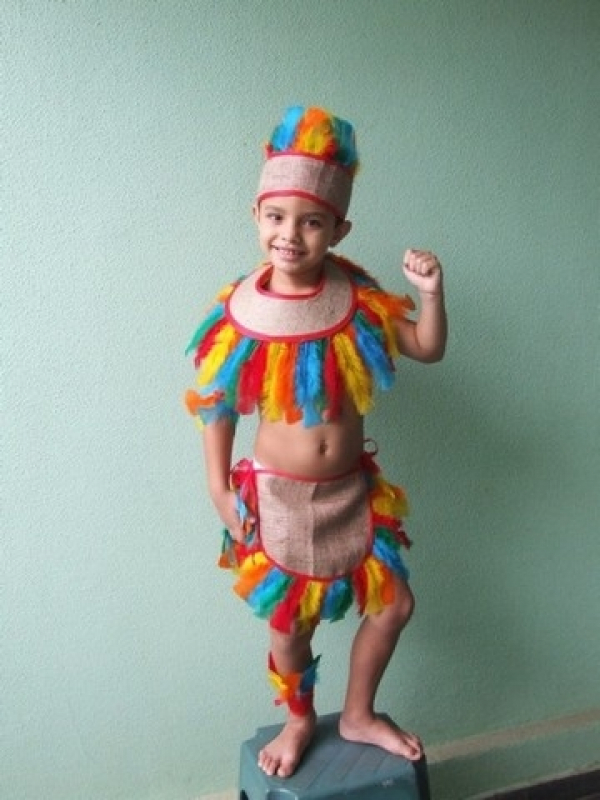 Comprar Fantasia de índio Infantil Feminina Cupecê - Comprar Fantasia de índio Carnaval