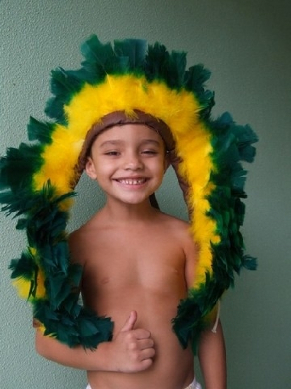 Comprar Fantasia de índio Masculina Infantil Vila Leopoldina - Comprar Fantasia de índio Carnaval