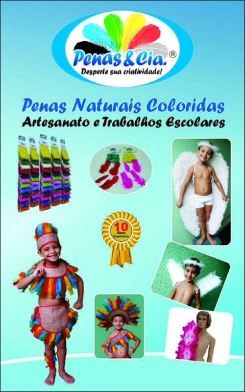Fabricante de Pena Colorida Grande Pacaembu - Pena Colorida para Peteca