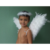 asa de anjo com auréola infantil Santa Efigênia